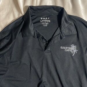 Like new men’s Rainforest Cafe black polo XL